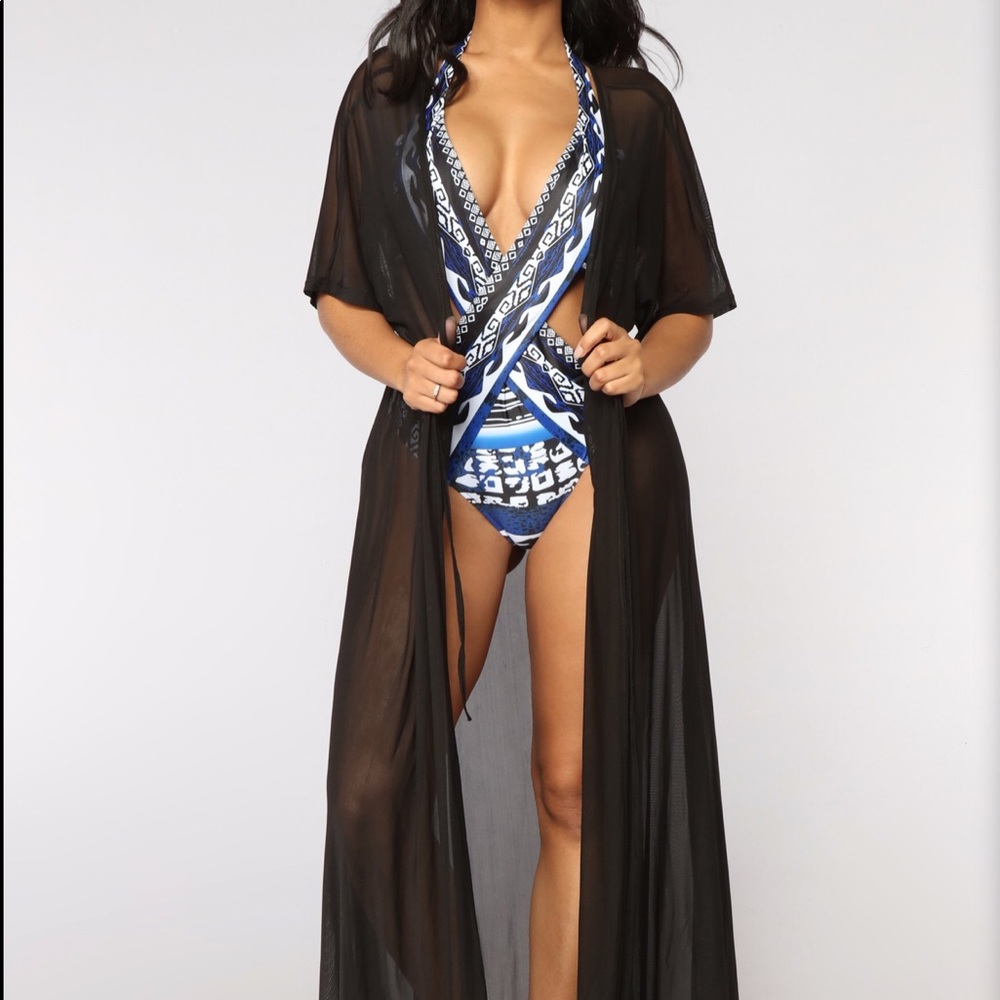Brand new Long transparent swim cover up